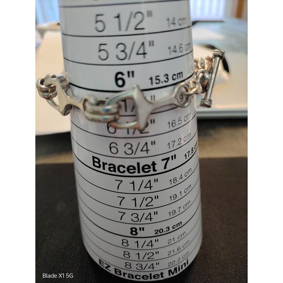 Adorable Vintage Sterling Silver Stirup-Link Bracelet - Picture 5 of 5